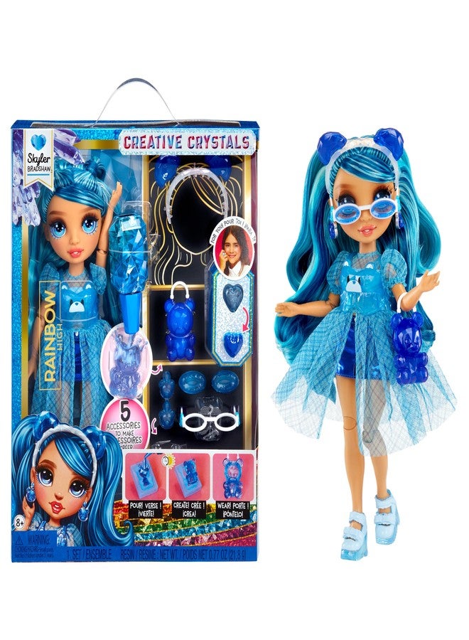Rainbow High Creative Crystals Skyler - Blue 11” Fashion Doll with Crystal Accessory Make It Kit, Ring for You, DIY, Crafts, Resin Play, Kids Gift 8+ - Image 1